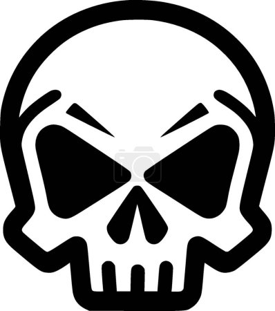 Skull - minimalist and flat logo - vector illustration