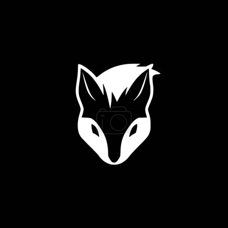 Ilustración de Skunk - icono aislado en blanco y negro - ilustración vectorial - Imagen libre de derechos