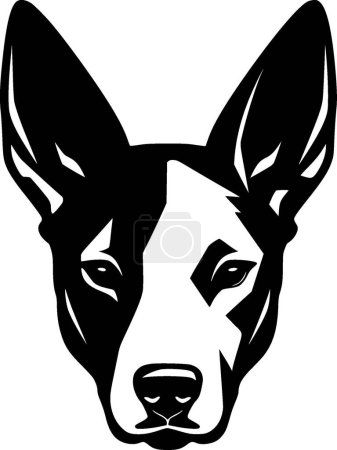 Illustration for Basenji - minimalist and simple silhouette - vector illustration - Royalty Free Image