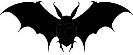 Murciélago - logo minimalista y plano - ilustración vectorial