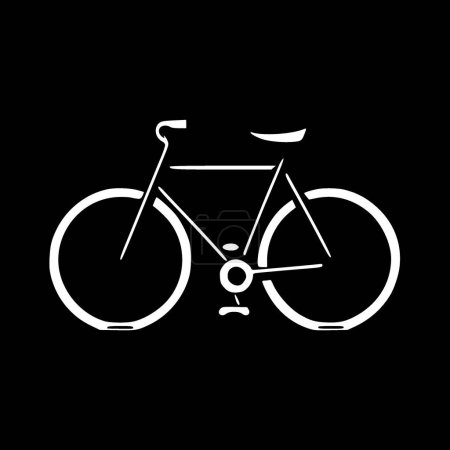 Ilustración de Bicicleta - icono aislado en blanco y negro - ilustración vectorial - Imagen libre de derechos