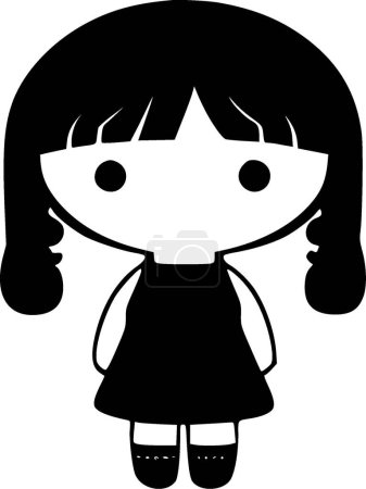 Doll - high quality vector logo - vector illustration ideal for t-shirt graphic