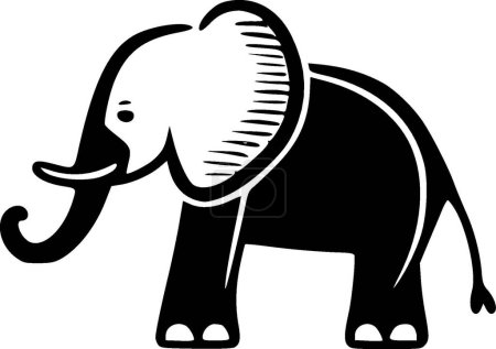 Elefante - logotipo vectorial de alta calidad - ilustración vectorial ideal para el gráfico de camisetas
