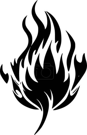 Fire - minimalist and flat logo - vector illustration