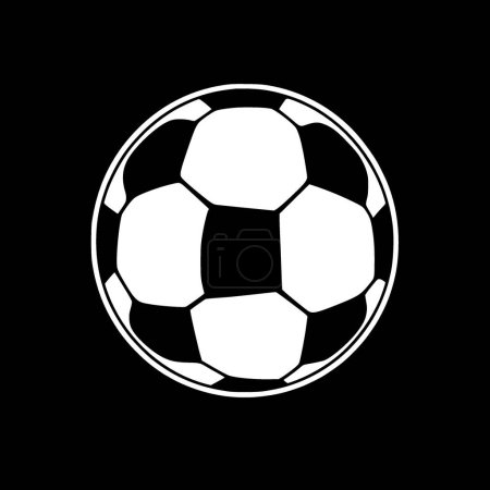 Fútbol - silueta minimalista y simple - ilustración vectorial