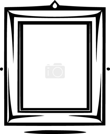 Frame - black and white isolated icon - vector illustration