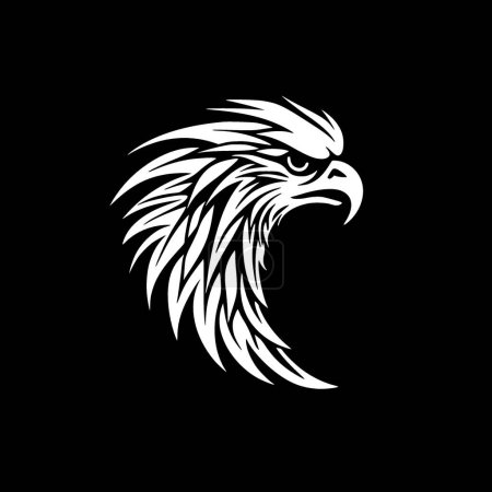 Illustration for Hippogriff - black and white vector illustration - Royalty Free Image