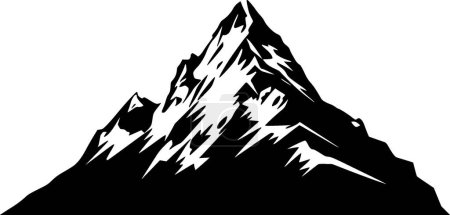 Téléchargez les illustrations : Montagnes - silhouette minimaliste et simple - illustration vectorielle - en licence libre de droit