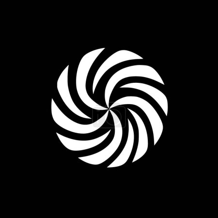 Vent spinner - logo minimaliste et plat - illustration vectorielle
