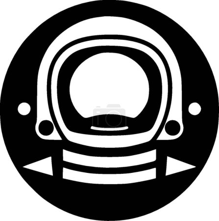 Astronauta - silueta minimalista y simple - ilustración vectorial