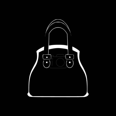 Bag - minimalist and simple silhouette - vector illustration