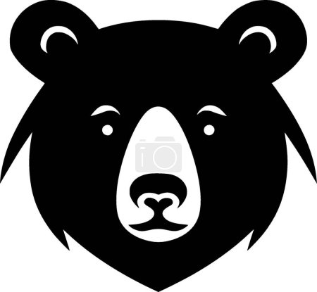 Bears - minimalist and flat logo - vector illustration