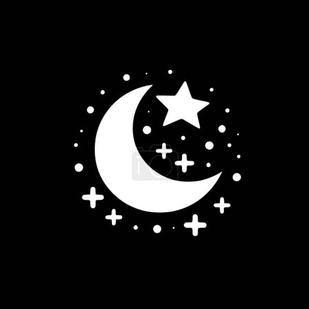 Ilustración de Celestial - logo minimalista y plano - ilustración vectorial - Imagen libre de derechos