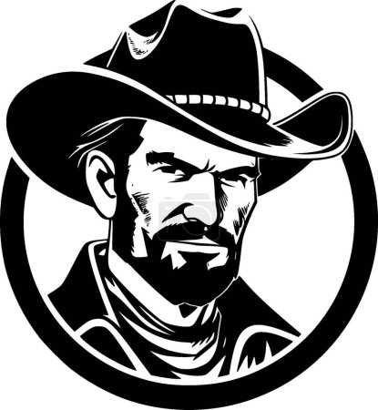 Cowboy - hochwertiges Vektor-Logo - Vektor-Illustration ideal für T-Shirt-Grafik