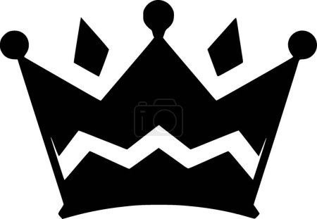 Crown - minimalist and flat logo - vector illustration