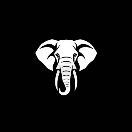 Eléphant - silhouette minimaliste et simple - illustration vectorielle
