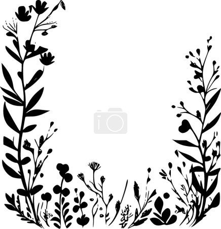 Floral border - high quality vector logo - vector illustration ideal for t-shirt graphic
