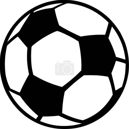 Football - black and white vector illustration
