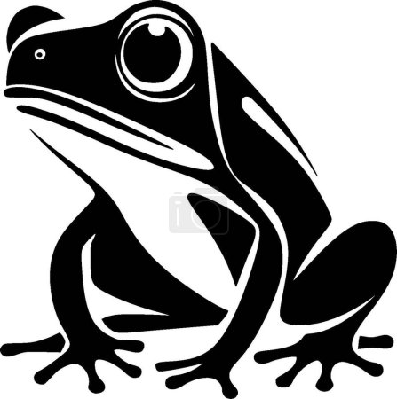 Frosch - minimalistisches und flaches Logo - Vektorillustration