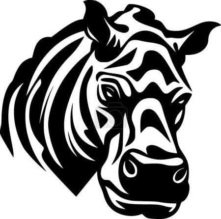 Hippopotame - logo vectoriel de haute qualité - illustration vectorielle idéale pour le graphique de t-shirt