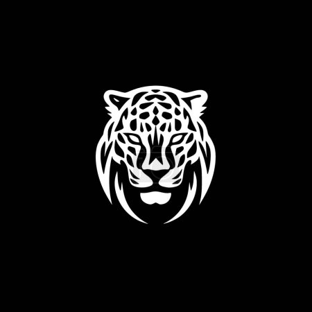 Leopardo - logo minimalista y plano - ilustración vectorial