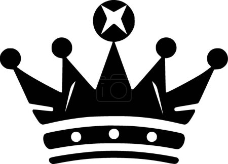 Queen - black and white vector illustration