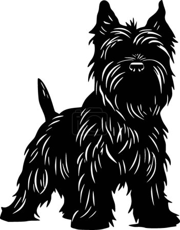 terrier escocés - silueta minimalista y simple - ilustración vectorial