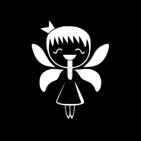 Tooth fairy - minimalist and simple silhouette - vector illustration