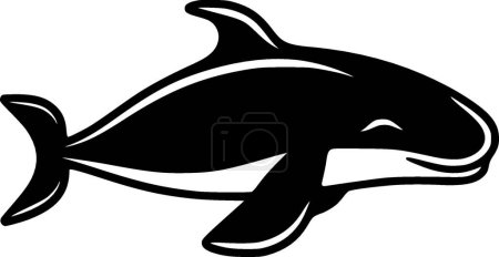 Whale - minimalist and flat logo - vector illustration