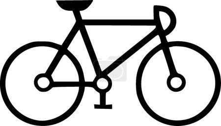 Téléchargez les illustrations : Vélo - icône isolée en noir et blanc - illustration vectorielle - en licence libre de droit