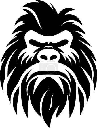 Bigfoot - minimalistisches und flaches Logo - Vektorillustration