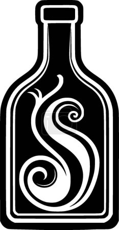 Bottle - minimalist and simple silhouette - vector illustration