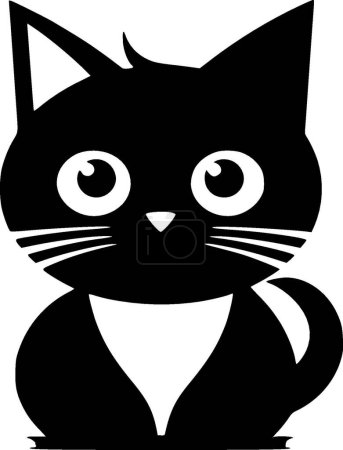 Gato - silueta minimalista y simple - ilustración vectorial