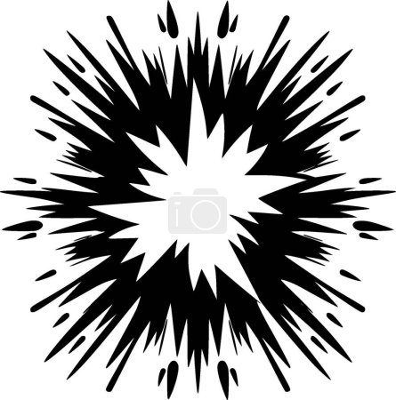 Illustration for Explosion - minimalist and simple silhouette - vector illustration - Royalty Free Image
