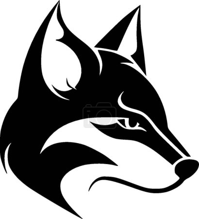 Fox - silhouette minimaliste et simple - illustration vectorielle