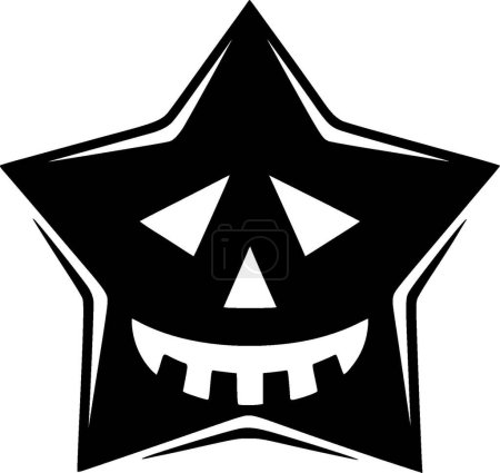 Halloween - black and white vector illustration
