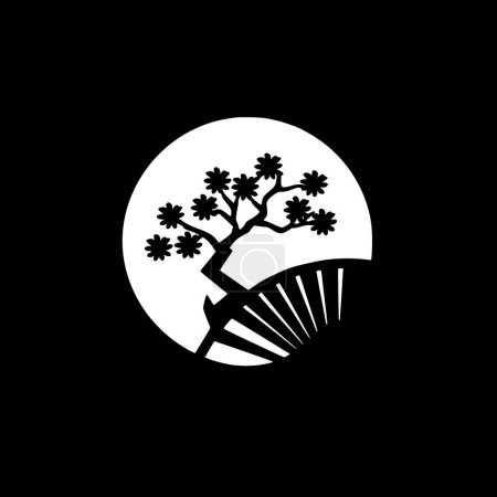 Japanese - minimalist and flat logo - vector illustration