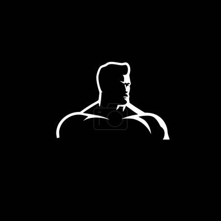 Muscle - illustration vectorielle en noir et blanc