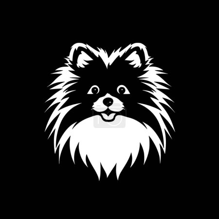 Pomeranian - minimalist and flat logo - vector illustration
