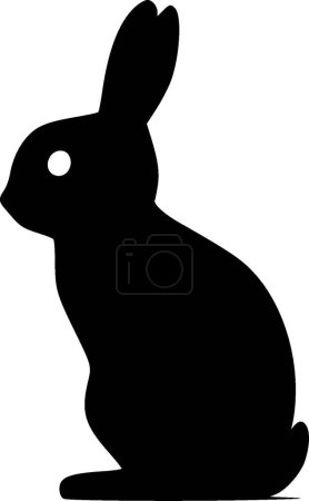 Rabbit - minimalist and simple silhouette - vector illustration