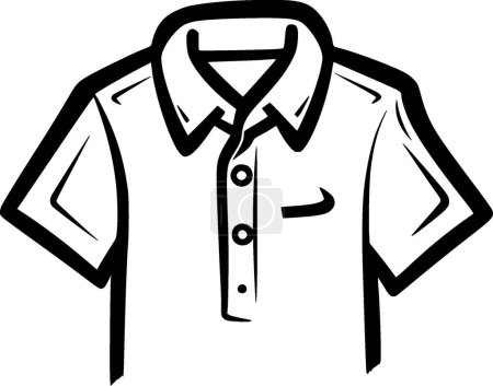 Shirt - black and white vector illustration