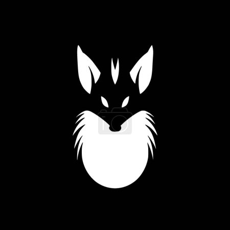 Skunk - schwarz-weißes Icon - Vektorillustration
