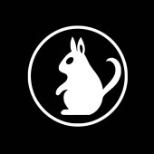 Squirrel - black and white vector illustration Poster #711694780