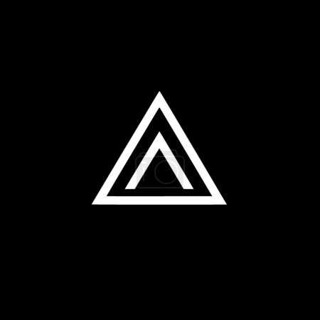 Triangle - silhouette minimaliste et simple - illustration vectorielle