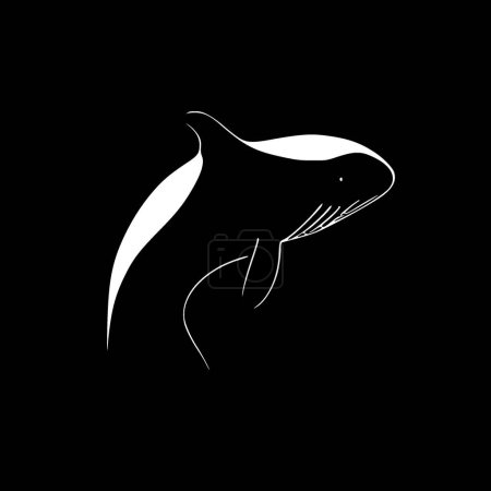 Animal - ilustración vectorial en blanco y negro
