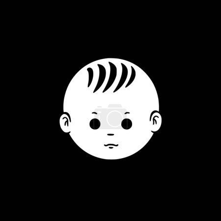 Bébé - logo minimaliste et plat - illustration vectorielle