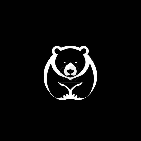 Bear - minimalist and simple silhouette - vector illustration