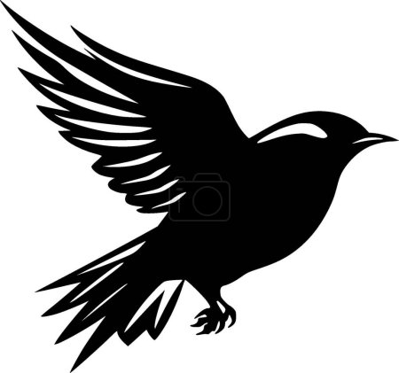 Bird - logo minimalista y plano - ilustración vectorial