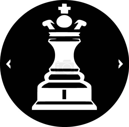Schach - minimalistische und einfache Silhouette - Vektorillustration