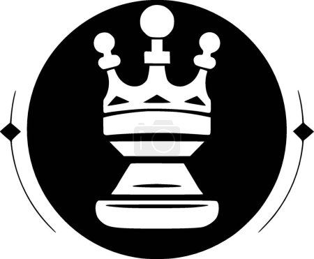 Schach - Schwarz-Weiß-Vektorillustration